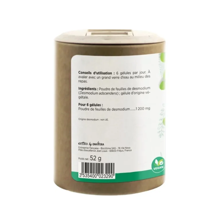 Desmodium - 200 gélules végétales, detox foie , Orfito