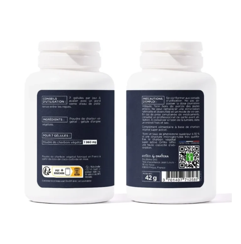 Charbon 100% végétal permettant la détoxification de l’organisme. Idéal pour les ballonnements et un assainissement digestif, avec une haute capacité d’absorption. Pilulier 100% végétal en canne à sucre.