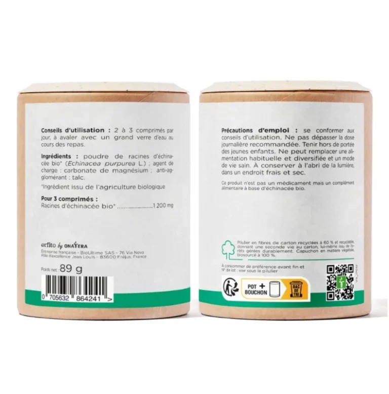 Orfito Echinacée Bio 400 mg - 200 comprimés