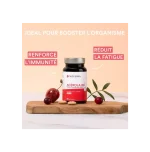 NOVOMA Acerola Bio 1000mg, Riche en Vitamine C Naturelle, Réduit la Fatigue & Renforce le Système Immunitaire, 30 Comprimés À Croquer, Sans Sucre & Vegan, Fabriqué en France