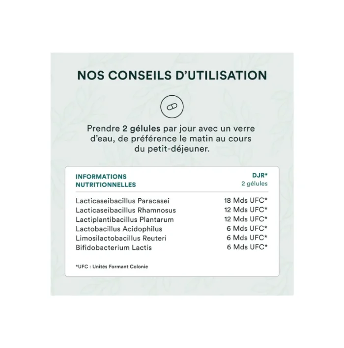 NOVOMA Formule Probio, Complexe Probiotique pour la Flore Intestinale, 60 Milliards UFC/Jour, 6 Souches Naturelles, Ferments Lactiques, 60 Gélules Vegan Gastro-Résistantes, Fabriqué en France