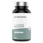 NOVOMA L-Lysine 1500 mg, Acide Aminé Essentiel, Cure de 1 mois, Dosage optimal, Soutient le Système Immunitaire et les Muscles, 90 Gélules Végétales, Fabriqué en France