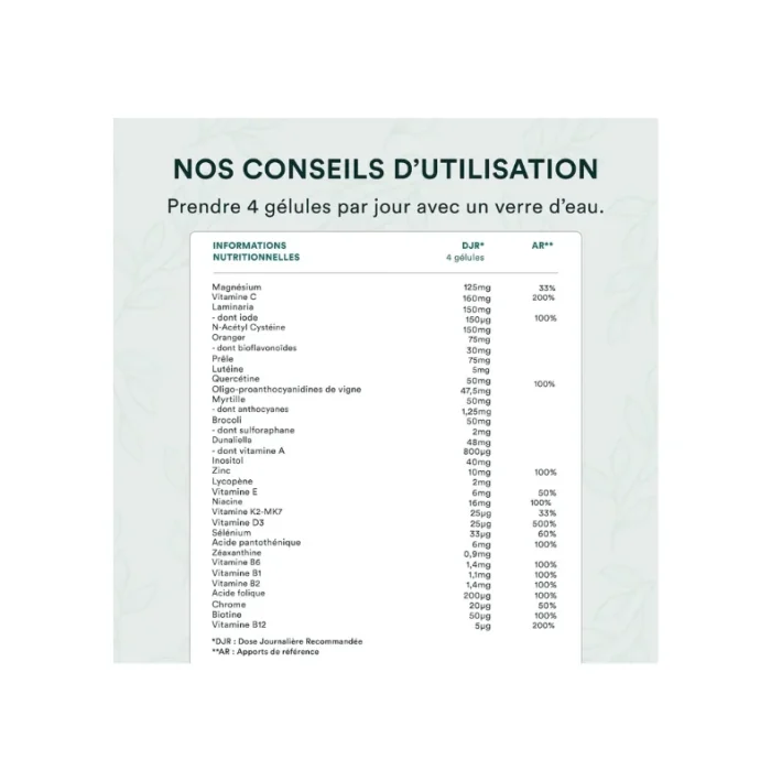 NOVOMA Multivitamines et Minéraux, 29 Vitamines & Minéraux A B C D3 E K2 + Magnésium & Zinc, 120 gélules, Complément Alimentaire Immunité pour Femme et Homme, Fabriqué en France