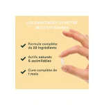 NOVOMA Multivitamines et Minéraux, 29 Vitamines & Minéraux A B C D3 E K2 + Magnésium & Zinc, 120 gélules, Complément Alimentaire Immunité pour Femme et Homme, Fabriqué en France