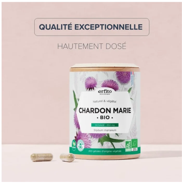 Chardon Marie Bio Detoxe anti oxydant – 200 gélules végétales – Orfito