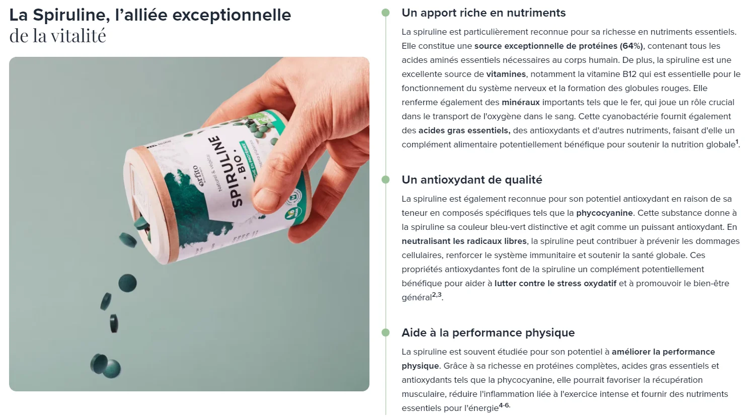 Orfito Spiruline Bio 500 mg - comprimés