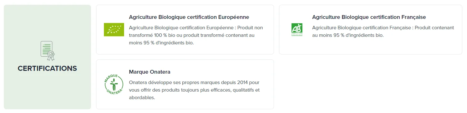 Certifiation Orfito Onatera Apyor Bio