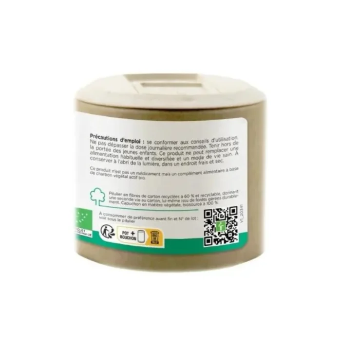 Charbon végétal actif Bio – 120 comprimés – Orfito