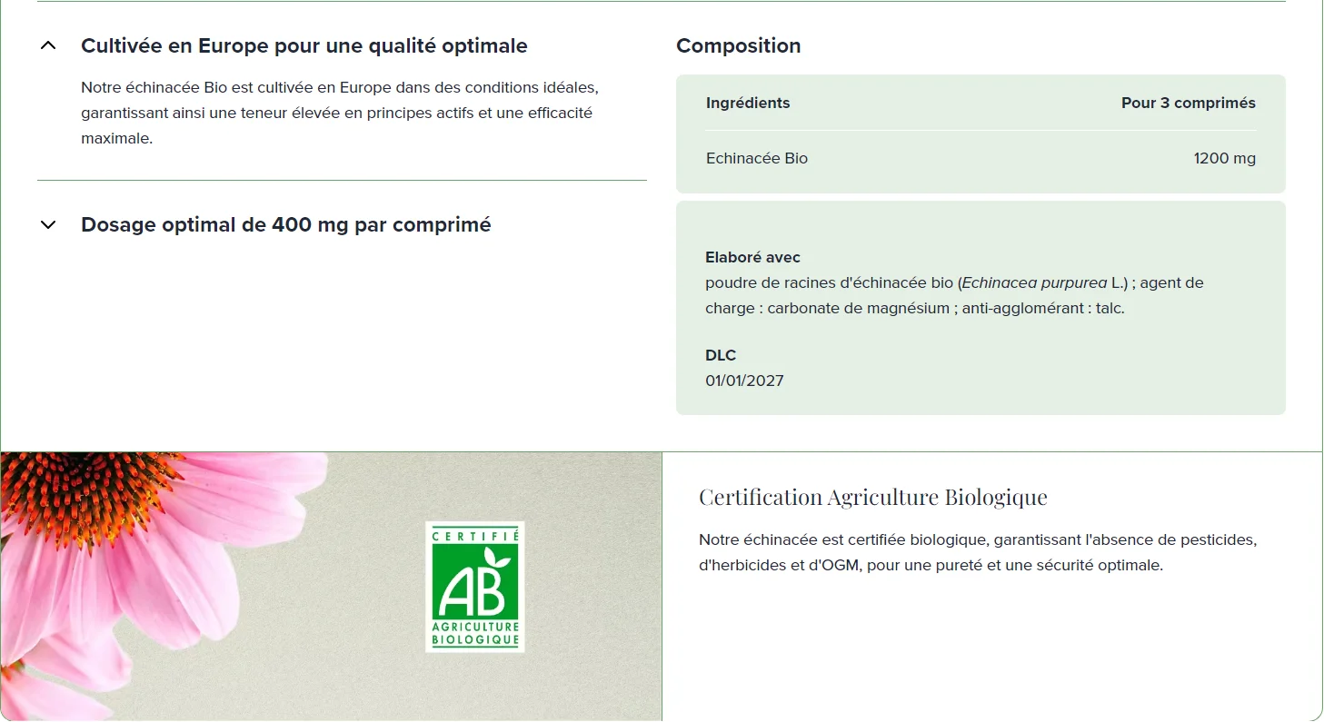 orfito echinacee bio comprime