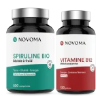 Pack-vegan de Novoma spiruline et vitamine-b12complement-alimentaire